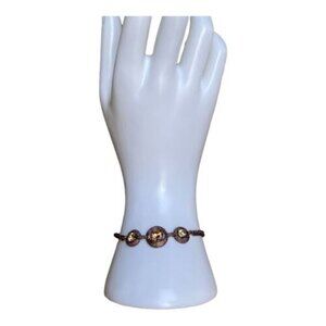 Givenchy Women's Three Crystals Copper Color Chain Bracelet